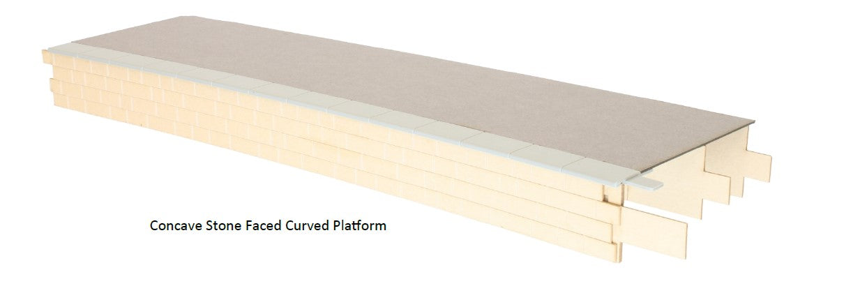 Dapol Kits Kitmaster Genesis Platform Concave Curve Stone/Tarmac DA7B-000-004