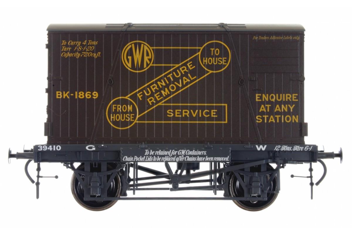 Dapol Conflat GWR 39410 & Container GWR Removals BK-1869 DA7F-037-007