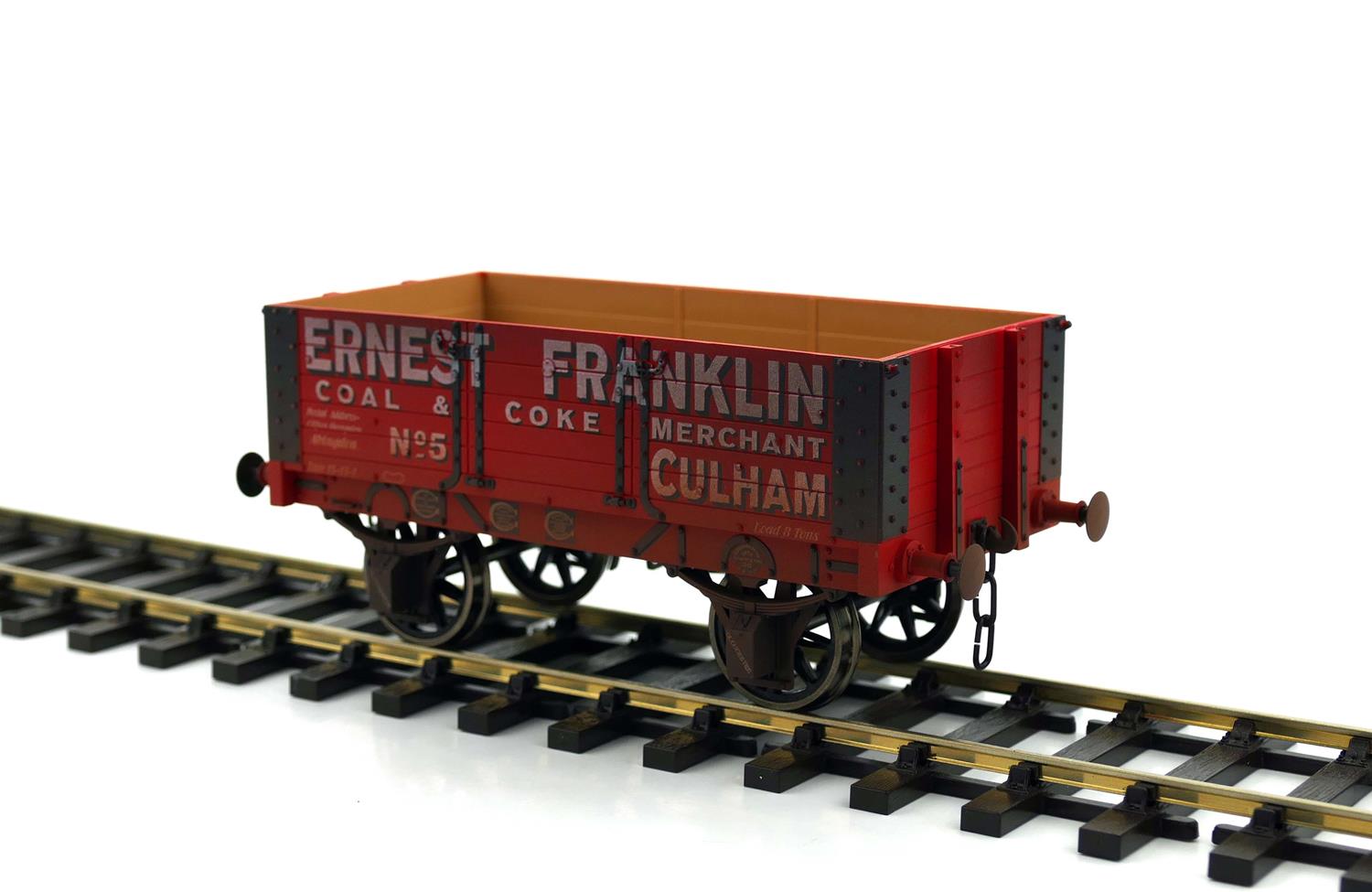 Dapol 5 Plank Wagon 9ft Wheelbase Ernest Franklin 5 Weathered DA7F-052-007W