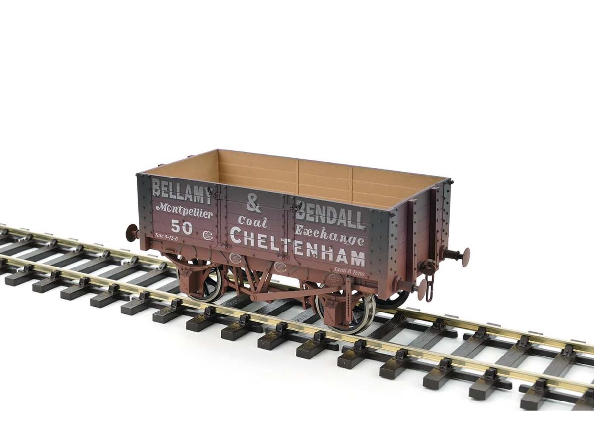 Dapol 5 Plank Wagon 9ft Wheelbase Bellamy & Bendall 50 Weathered DA7F-052-009W