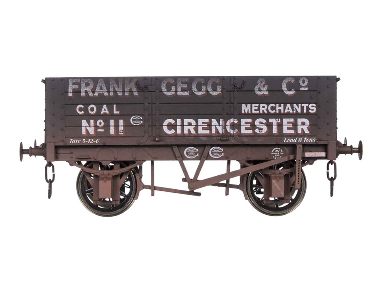 Dapol 5 Plank Wagon 9' Wheelbase Frank Gegg 11 Weathered DA7F-052-011W