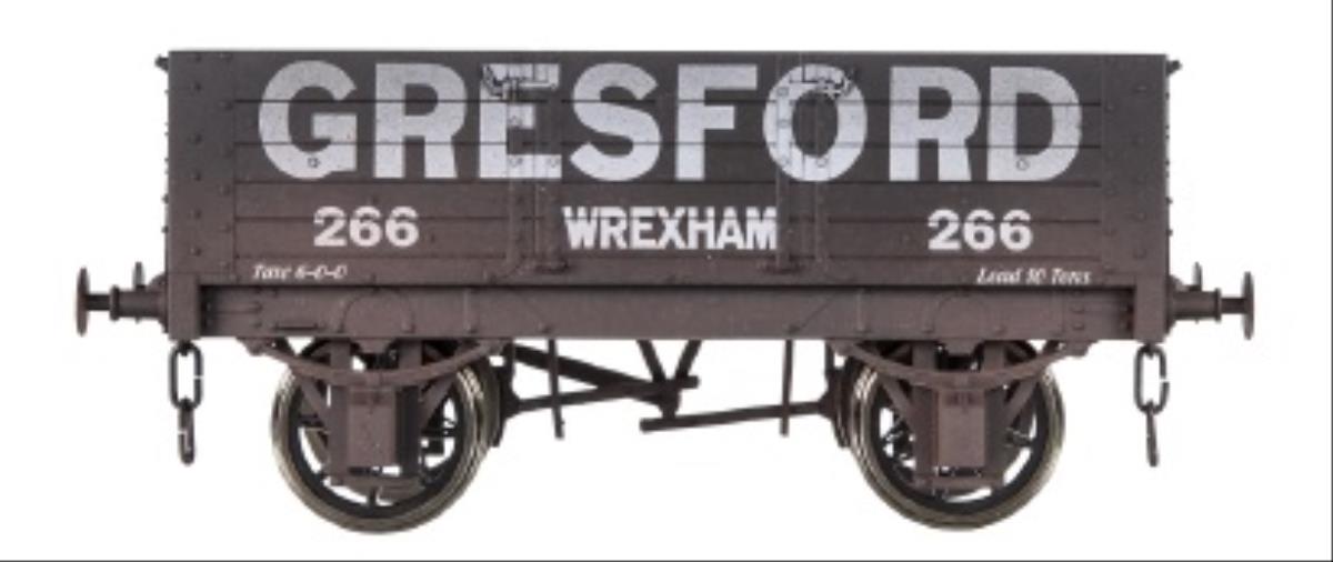 Dapol 5 Plank Wagon 9ft Wheelbase Gresford Wrexham 266 Weathered DA7F-052-012W