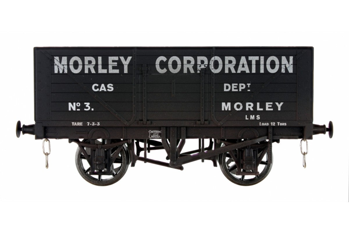 Dapol 8 Plank Wagon Morley Corp 3 Weathered DA7F-080-032W