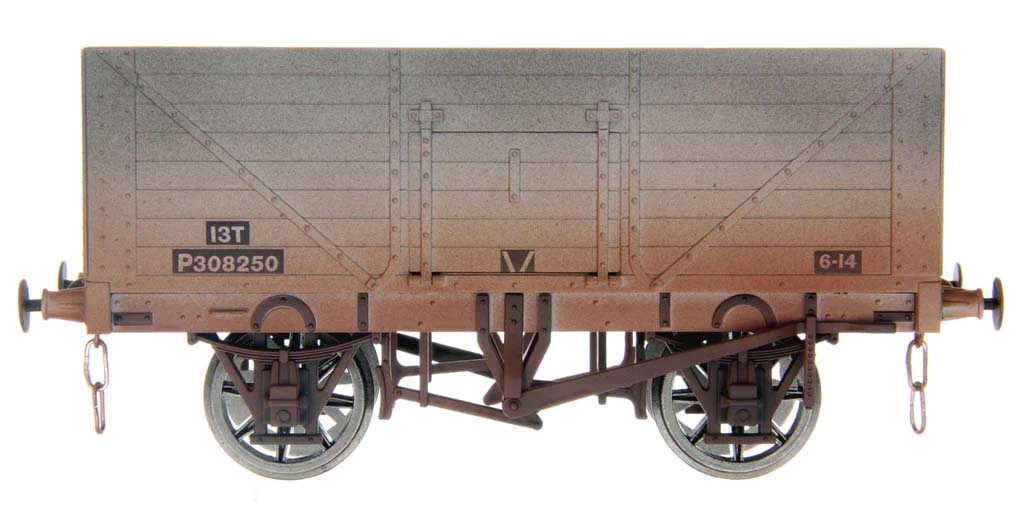 Dapol 8 Plank Wagon BR Grey P308250 Weathered DA7F-080-036W