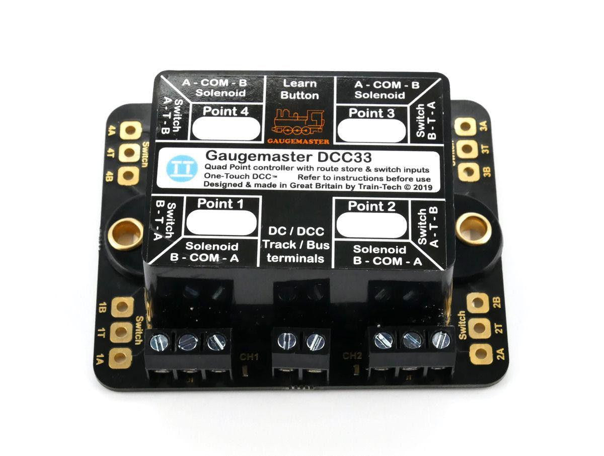 Gaugemaster DCC Point Motor Decoder w/CDU 4 Way DCC33