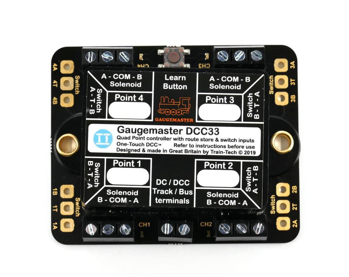 Gaugemaster DCC Point Motor Decoder w/CDU 4 Way DCC33