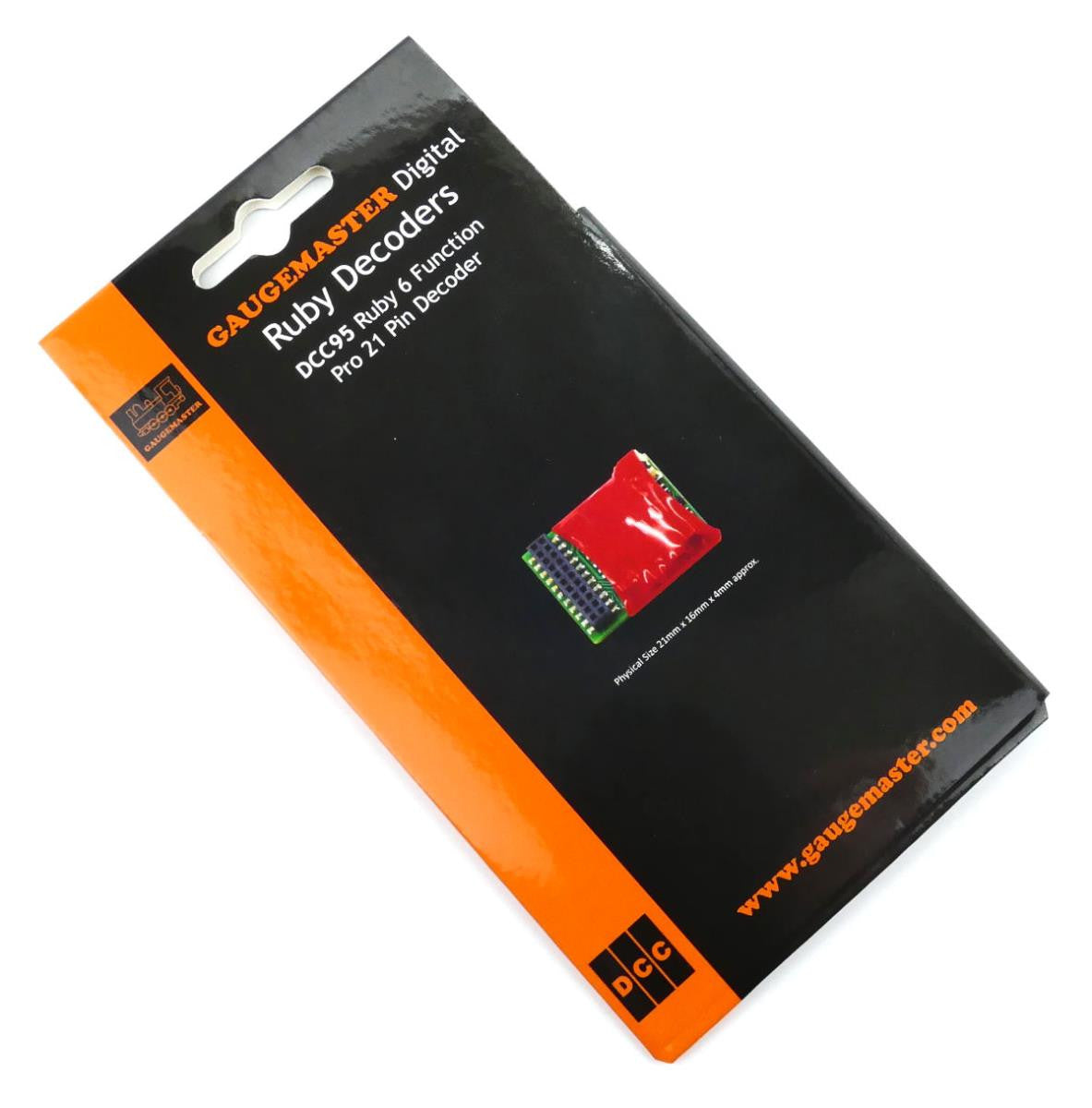 Gaugemaster DCC Ruby Series 6fn Pro DCC Decoder 21 Pin DCC95
