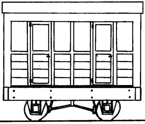 Dundas Models Freelance Planked 2 Compartment 4 Wheel Coach Kit DM04A
