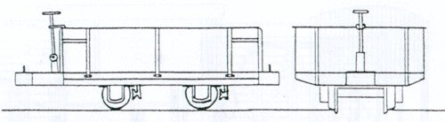 Dundas Models Festiniog Railway 4 Whl Hudson Steel Bodied Open Wagon Kit DM31