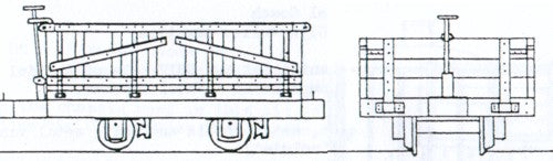 Dundas Models Hudson 4 Wheel Wooden Bodied Dropsided Open Wagon Kit DM32