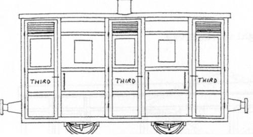 Dundas Models Festiniog and Blaenau 4 Wheel 3rd Class Coach Kit DM43