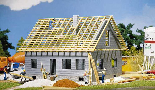 Faller Detached House Under Construction Kit III FA130303