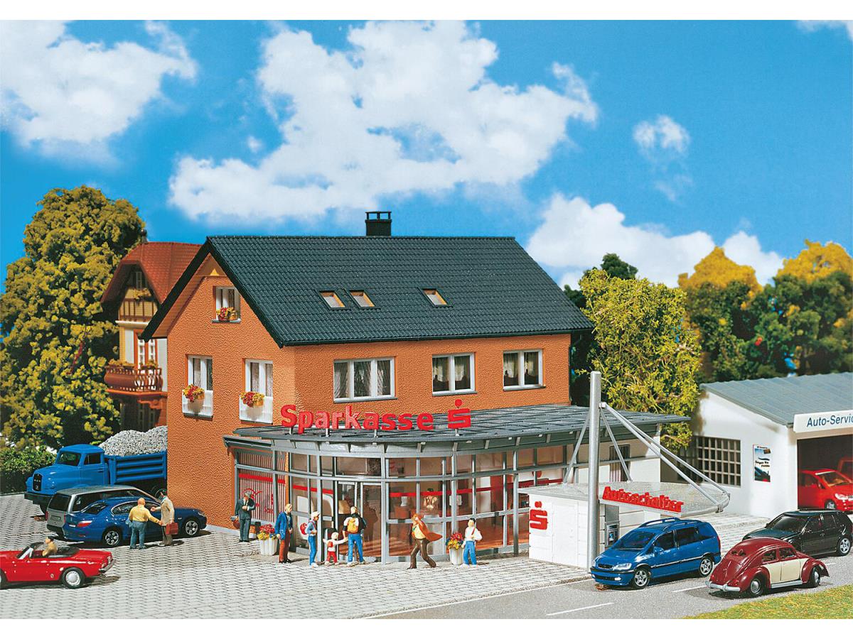 Faller Savings Bank w/Drive In Counter Kit FA130480