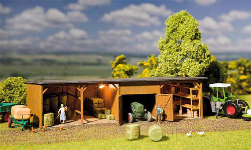 Faller Hay Bale Store with Workshop Kit III FA130523