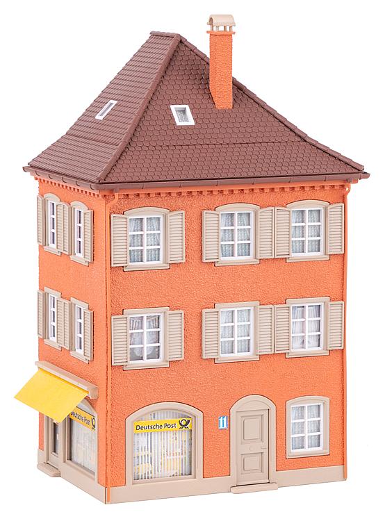 Faller Corner House with Post Office Kit FA130617