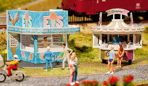 Faller Ice Cream/Pancake Booths Fairground Kit V FA140442