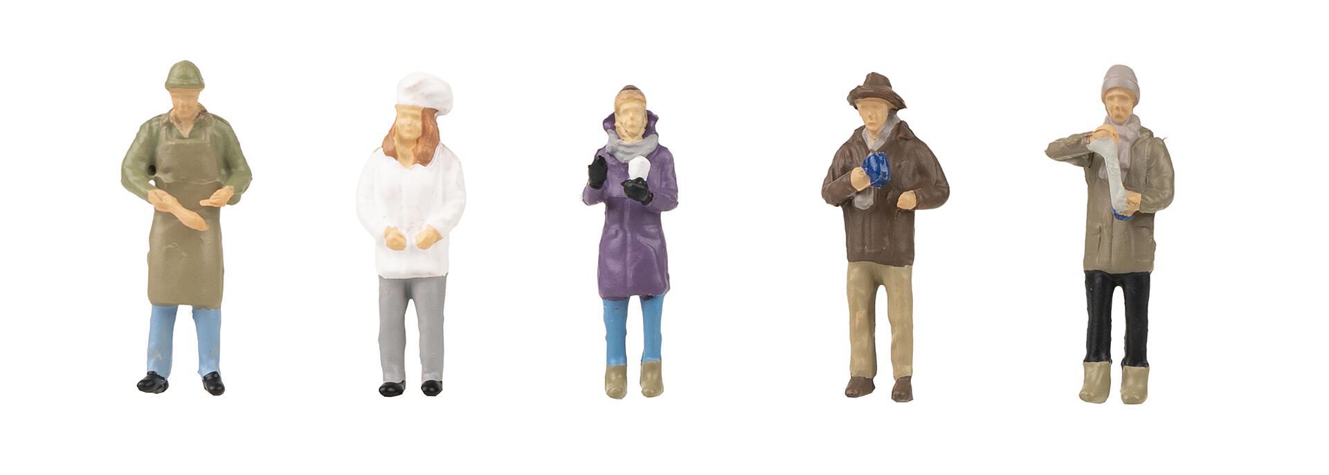 Faller Christmas Market Vendors Figure Set FA151649