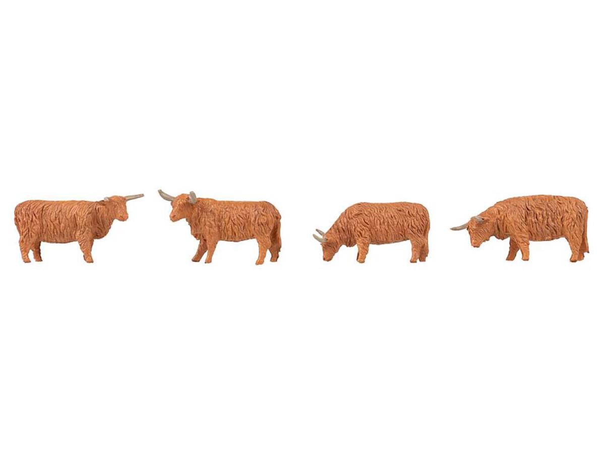 Faller Red Highland Cattle (4) Figure Set FA151926