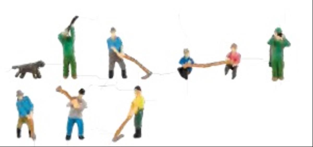 Faller Forestry Workers & Hunters (9) Figure Set FA155601