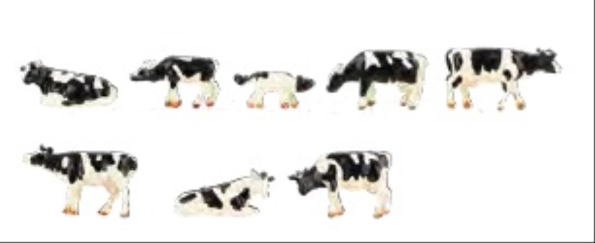 Faller Black & White Cows (8) Figure Set FA155903