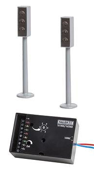 Faller Car System LED Traffic Lights (2) with Electronics FA161840