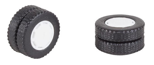 Faller Car System Two Wheels Twin Tyres/Rims for Electric Bus FA163104