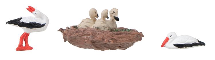 Faller Storks (2+3) with Sound Effects Module FA180239