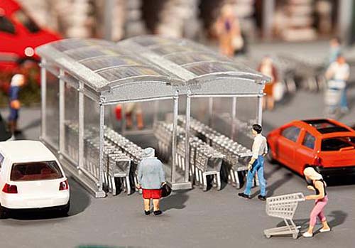 Faller Supermarket Trolley Park Kit V FA180606