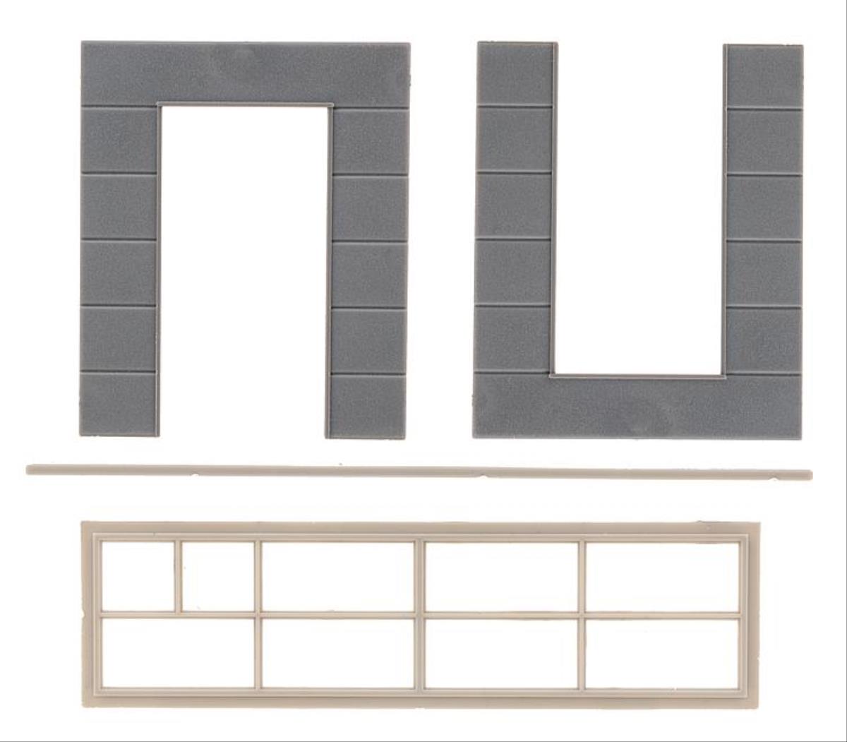 Faller Industrial Building Wall w/High Windows (2) Kit FA180883