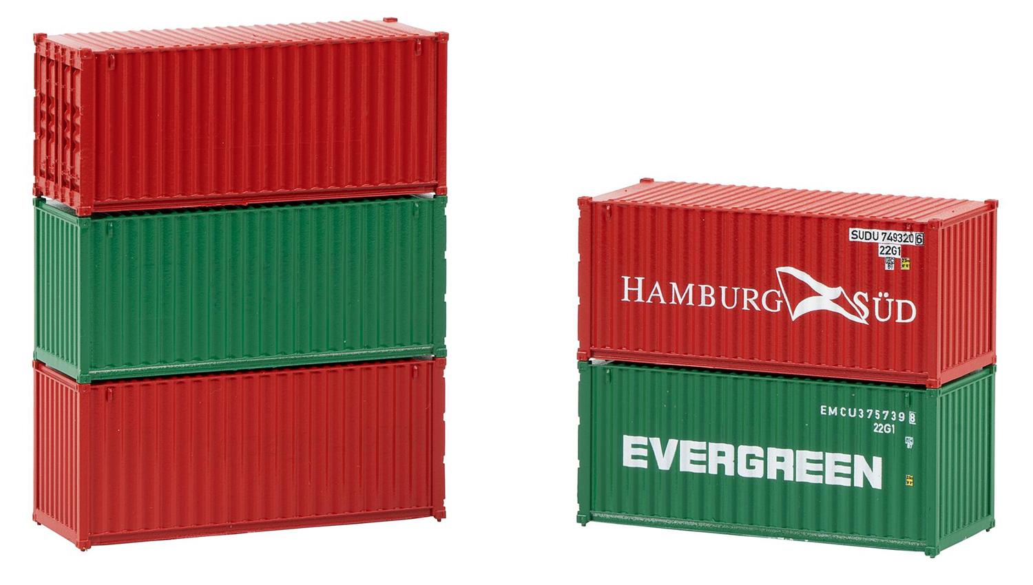 Faller 20' Container Set (5) IV FA182051