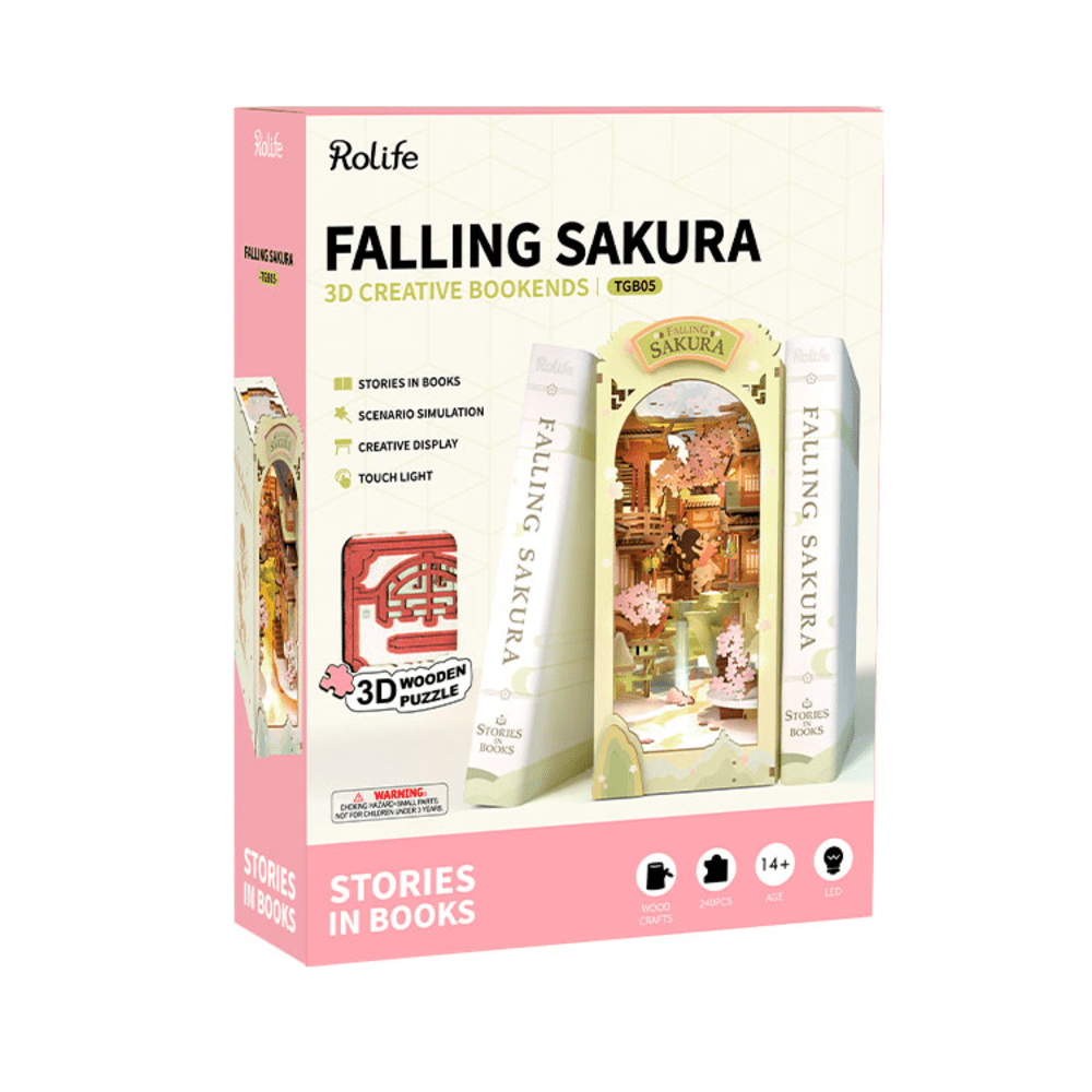 Rolife Falling Sakura Booknook Tgb05