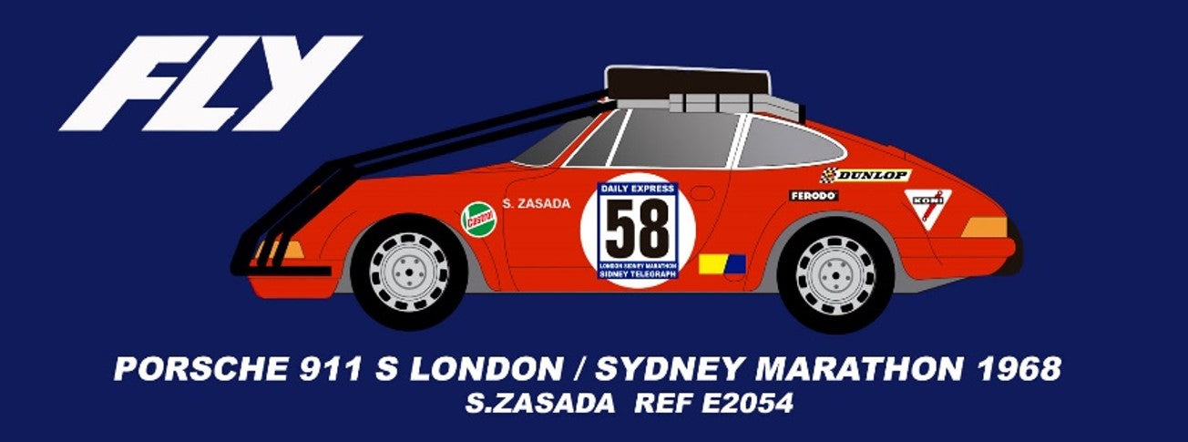 Fly Car Model Porsche 911 1968 London-Sydney Marathon S.Zasada FLYE2054AR