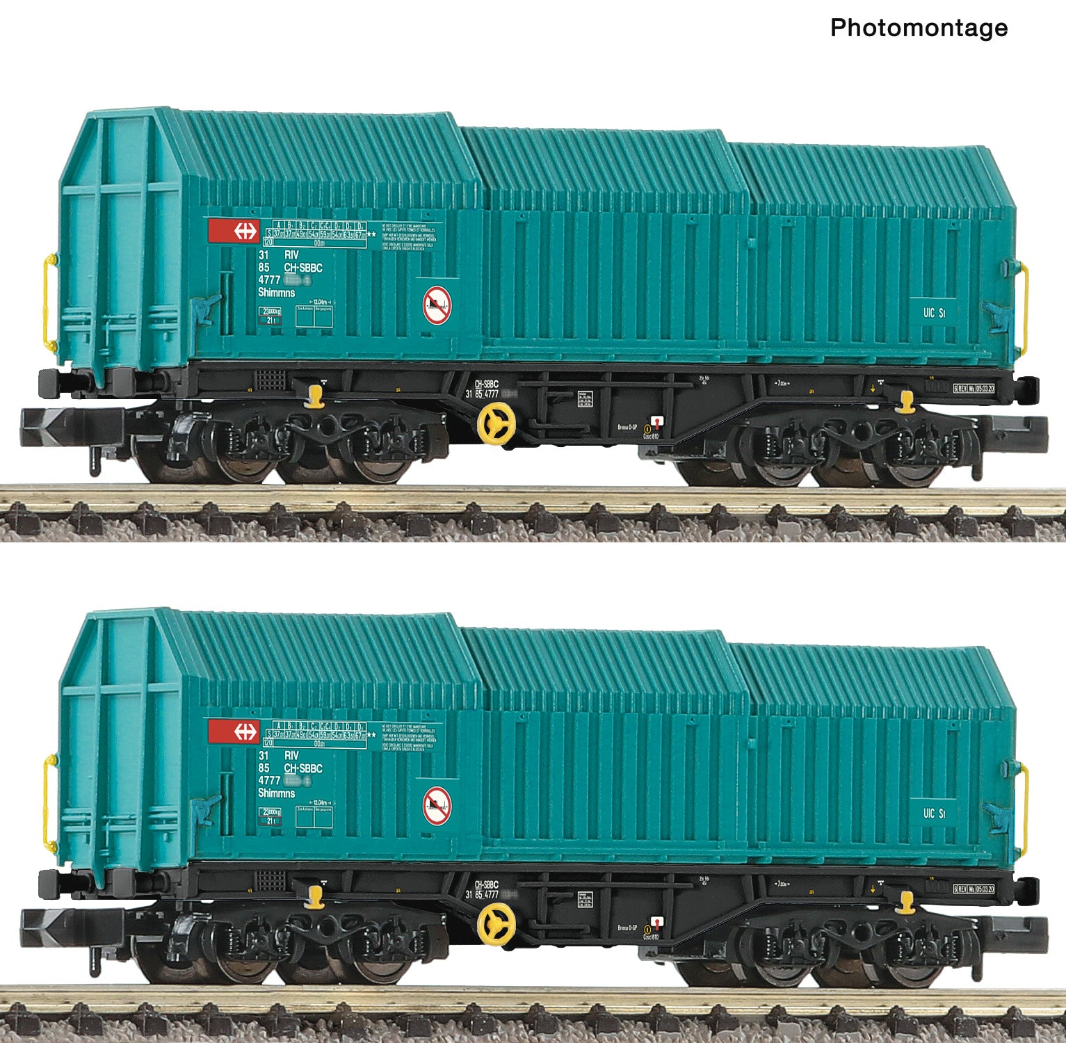 Fleischmann SBB Shimmbs Telescopic Hood Wagon Set (2) V FM6660037