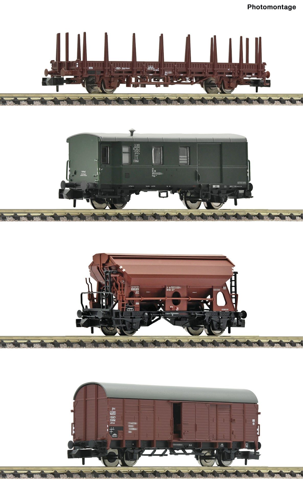 Fleischmann DB Pwgs41/Kbs/Tds/GBkl236 Wagon Set (4) IV FM6660044