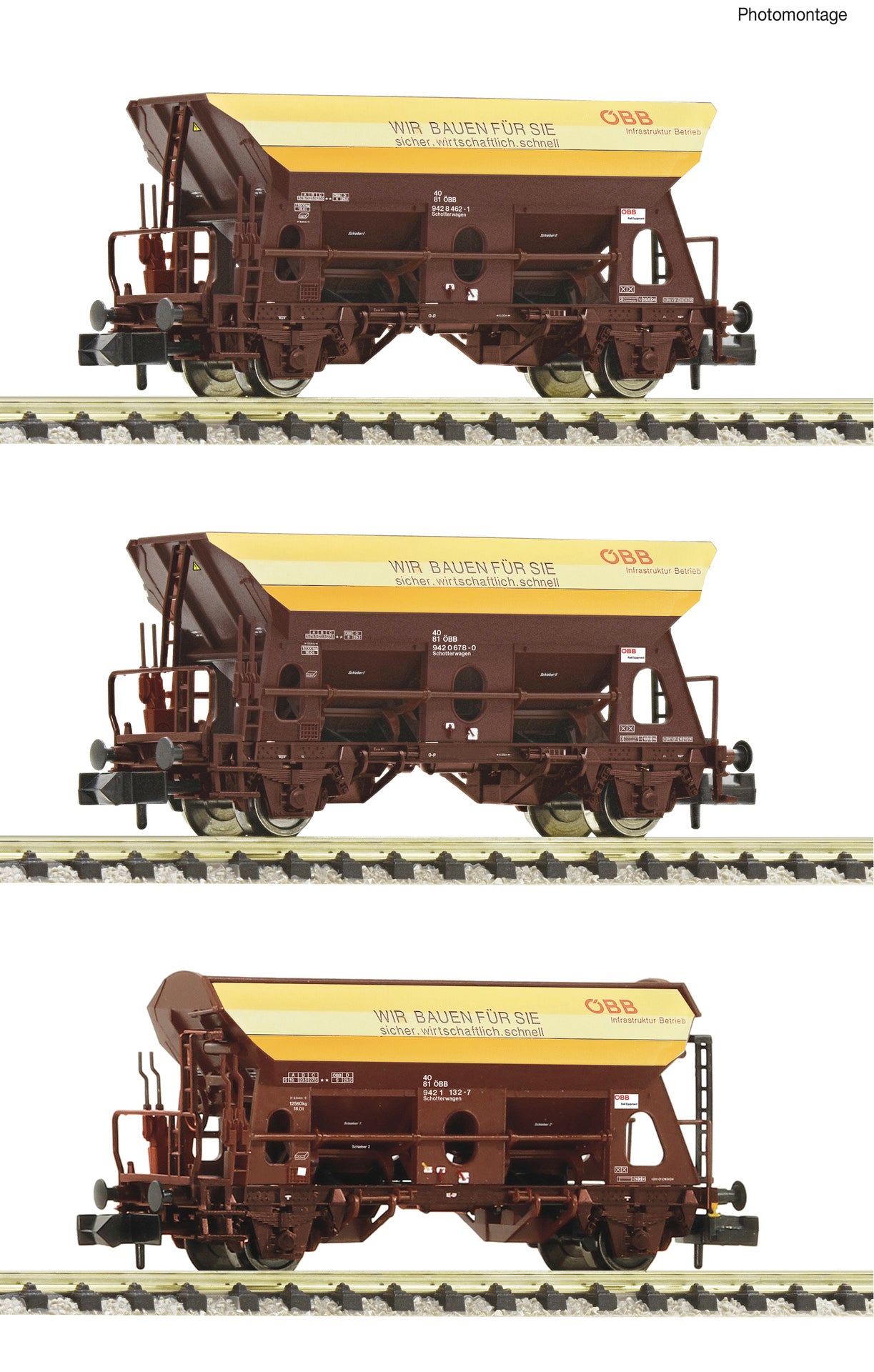 Fleischmann OBB Gravel Hopper Wagon Set (3) V FM6660057
