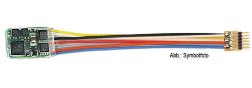 Fleischmann 6 Pin NEM651 80mm Wired DCC Decoder (Zimo MX622) FM685404