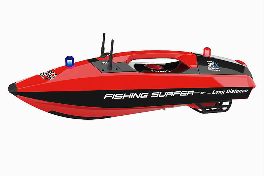 Fishing People Surfer Launched RC Bait Release GPS Boat V2.0 Red 2