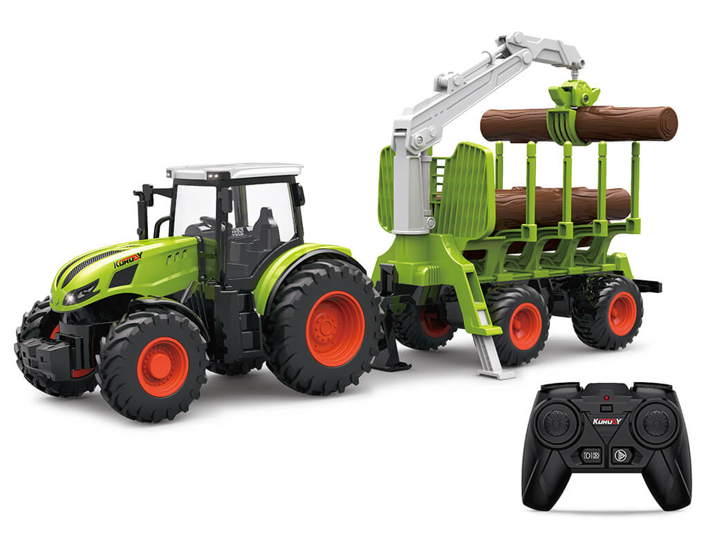 Korody Rc 1:24 Tractor Log Grabber With Trailer