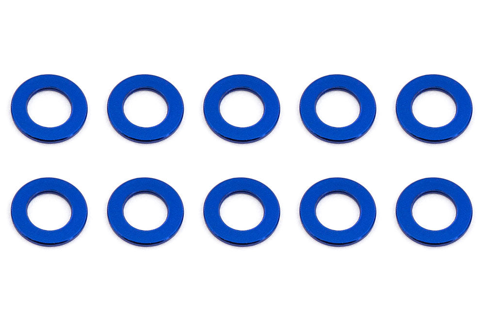 ASSOCIATED BALLSTUD WASHERS 5.5 x 0.5mm BLUE ALUMINIUM x10