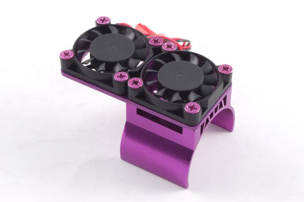 Fastrax Blue Aluminium Twin Fan Motor Heatsink Unit FAST36-1