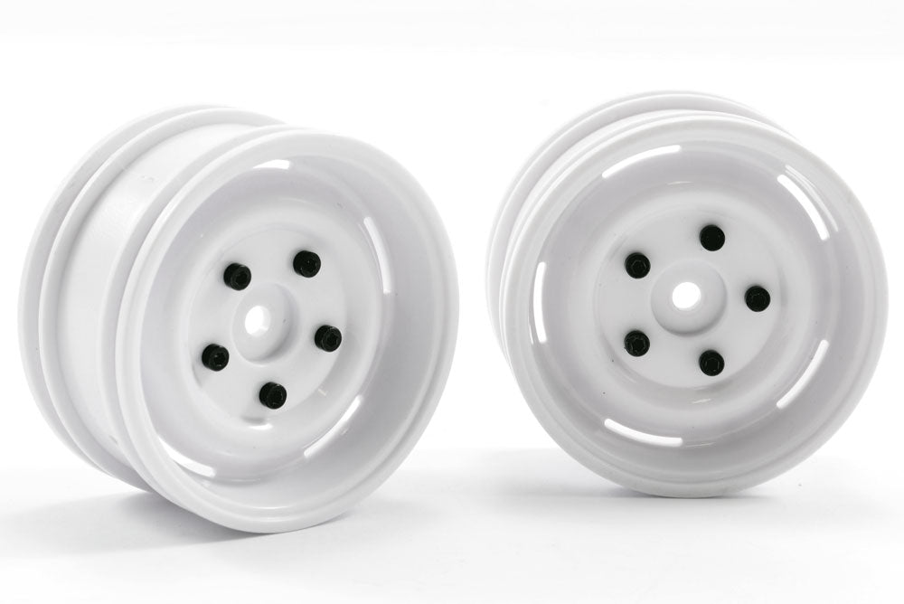 FTX OUTBACK STEEL LOOK LUG WHEEL (2) - WHITE