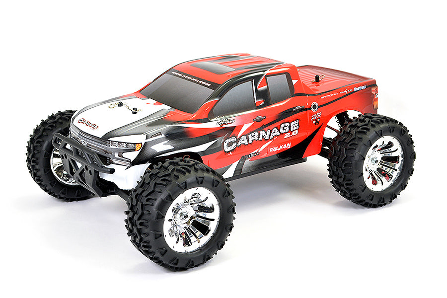 FTX Carnage 2.0 1/10 Brushed Truck 4Wd RTR - Red FTX5537R