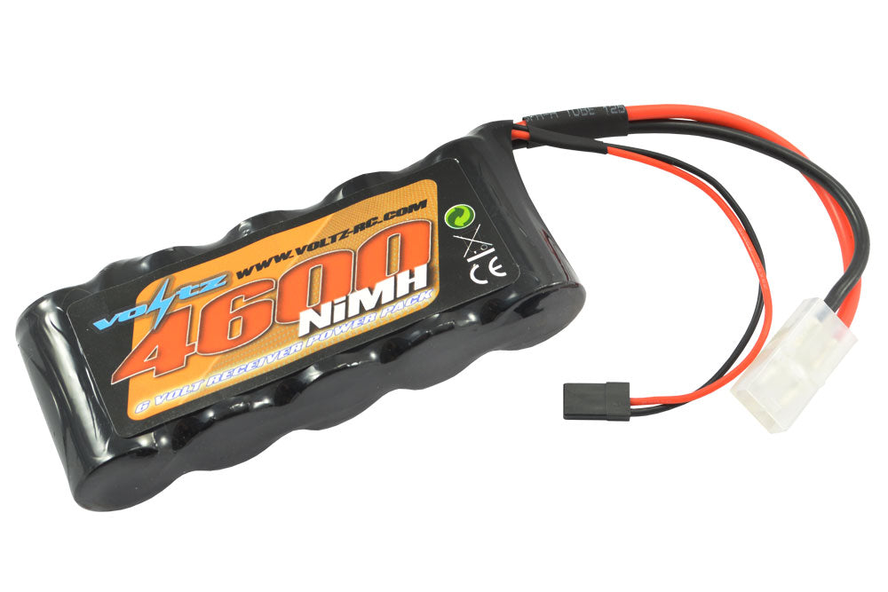 Voltz 4600Mah 6.0V Receiver Sub-C Pack Stick Battery W/Bec/Jr Plug VZ0135