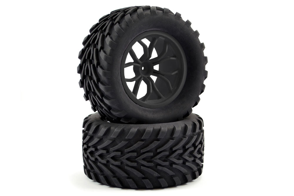 Fastrax 1/10 Mega-V Truck Tyre Mounted On 12-Spoke (12Mm Hex) (FAST0067B)
