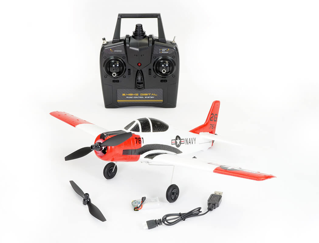 Volantex T-28 Trojan 4Ch 400Mm Brushed W/Gyro Epp Rtf V761-9
