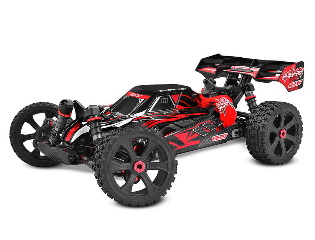 Corally Asuga Xlr 6S Roller Buggy Chassis - Red C-00488-R