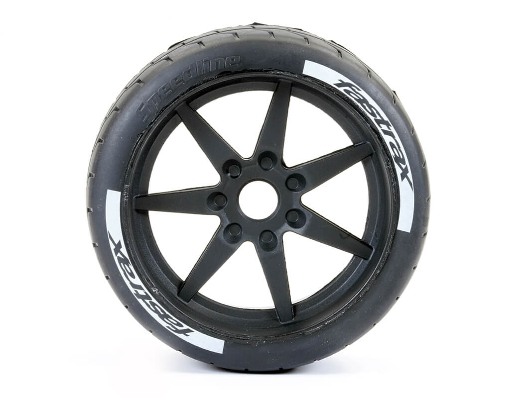 Fastrax Supaforza Wide Rear 45° Tyres/Black 17Mm Hex Wheels
