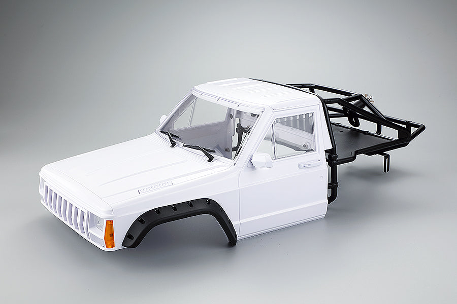 FASTRAX 1/10 ROCKEE PICK-UP & REAR CAGE HARDBODY 313-324mm - WHITE