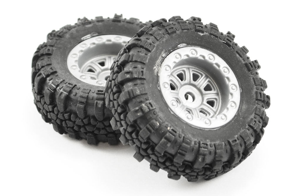 Ftx Outback Mini Swamper Tire & Wheel Set - Grey (4Pc)