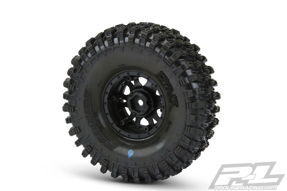 PROLINE HYRAX 1.9" G8 TYRES ON IMPULSE BLK/SILV B/LOCK WHEELS
